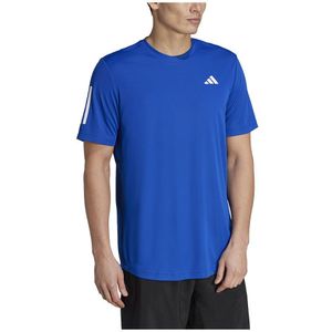 Adidas Club 3 Stripes Short Sleeve T-shirt Blauw M Man