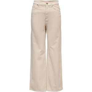 Only Hope Global Ex Wide Cord High Waist Pants Beige 40 / 32 Vrouw