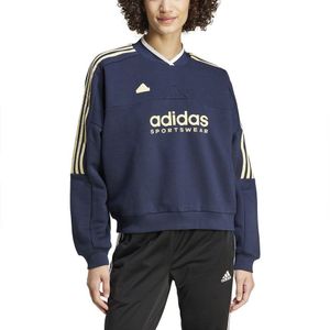 Adidas Tiro Cut 3 Stripes Fleece Sweatshirt Blauw M / Regular Vrouw