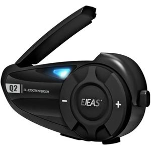 EJEAS - Q2 - Intercom - Zwart - Communicatiesysteem voor Motorrijders