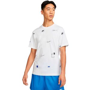 Nike Sportswear Logo Aop Short Sleeve T-shirt Wit L / Regular Man