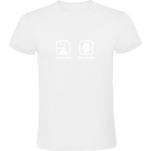 Kruskis Problem Solution Padel Short Sleeve T-shirt Wit S Man