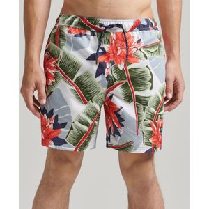 Superdry Vintage Hawaiian Swimming Shorts Wit S Man