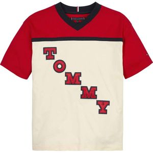 Tommy Hilfiger Varsity Short Sleeve T-shirt Rood 12 Years Meisje