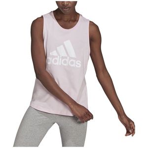 Adidas Essentials Big Logo Sleeveless T-shirt Roze 2XL Vrouw