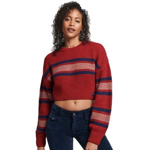 Superdry Cropped Classic Crew Sweater Rood M Vrouw