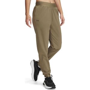 Under Armour - Rival Hi Rise Woven - Broek - Bruin - Dameskleding
