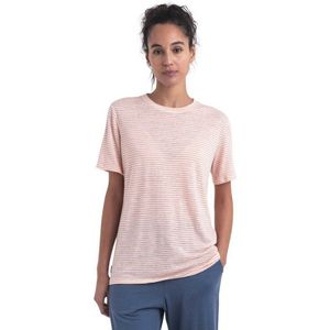 Icebreaker Merino Linen Short Sleeve T-shirt Roze L Vrouw