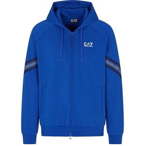 EA7 - Train 7 Lines M Hoodie Fz Tape - Hoodie - Blauw - Casual - Katoen