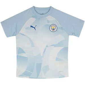 Puma - Manchester City Fc - Korte Mouw T-Shirt - Blauw - 100% Polyester Gerecycled
