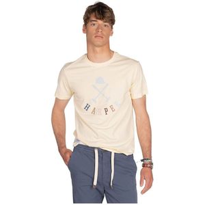 Harper & Neyer Preppy Short Sleeve T-shirt Beige XL Man