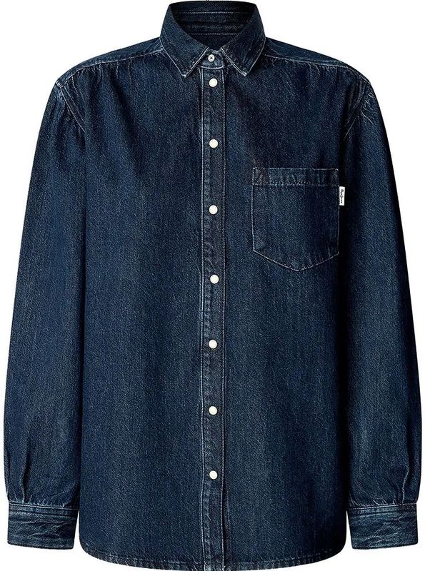 Pepe Jeans Miley Denim Relaxed Overhemd Met Lange Mouwen