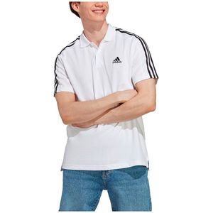 Adidas 3s Pique Ps Short Sleeve Polo Wit S / Regular Man