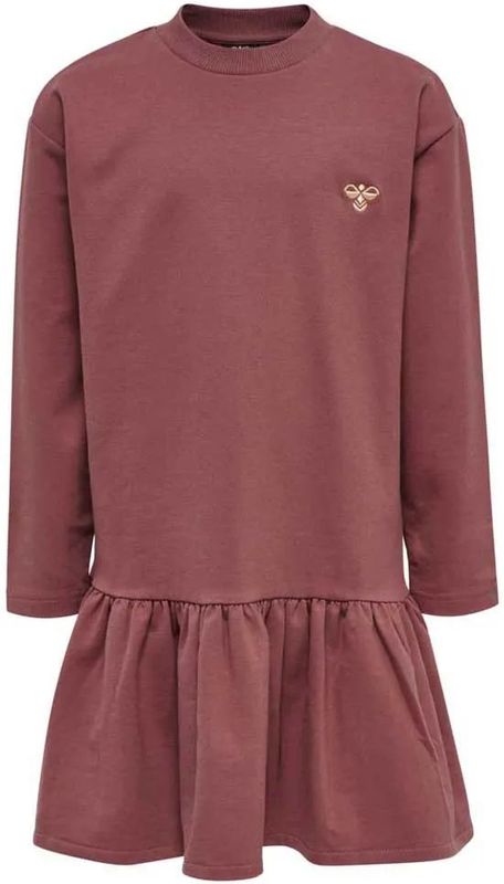 Hummel - hmlSIGRID DRESS - Meisjesjurk - Fleece - Biologisch Katoen en Gerecycled Polyester