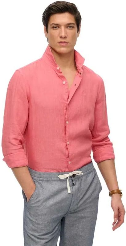 Superdry - Sd Embroidered Vacation Linen - Overhemd - Lange Mouwen