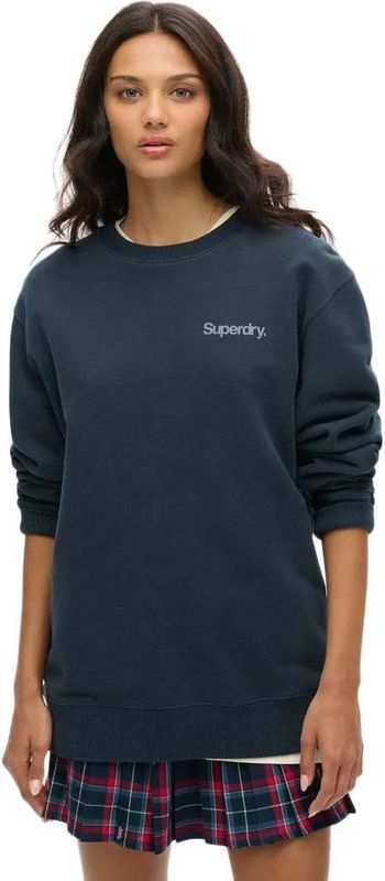 Superdry - Core Logo City Loose - Sweatshirt - Oversized - Licht Geborsteld Katoen