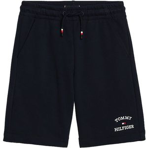Tommy Hilfiger Logo Sweat Shorts Blauw 10 Years Jongen