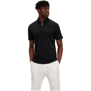 Selected Fave Short Sleeve Polo Zwart M Man