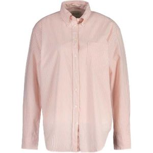 Gant Relaxed Fit Striped Luxury Oxford Long Sleeve Shirt Roze 36 Vrouw