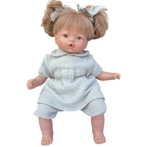 Barrutoys 36 Cm Pigtails Bobble Baby Doll Grijs