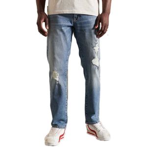 Superdry Tailored Straight Jeans Blauw 32 / 34 Man