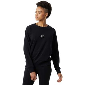 New Balance Essentials Crew Sweatshirt Zwart S Vrouw