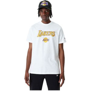 New Era 60357058 Nba Team Logo Los Angeles Lakers Short Sleeve T-shirt Wit L Man