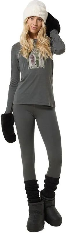 Super.natural - Bearski - T-shirt - Lange Mouwen - Merinowol - Zwart