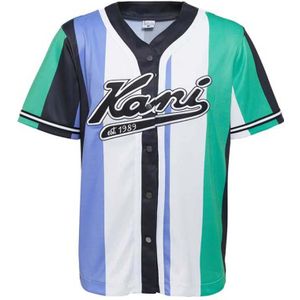 Karl Kani Varsity Striped Baseball Short Sleeve V Neck T-shirt Veelkleurig L Man