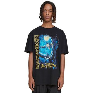Mister Tee X Iron Maiden Fear Of The Dark Heavy Oversize Short Sleeve T-shirt Blauw,Zwart XS Man