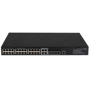 H3C - S5130S-28S-PWR-EI - L2 Switch - Zwart - 24 Gigabit PoE+ Poorten
