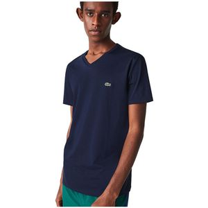 Lacoste V-neck Pima Cotton Short Sleeve T-shirt Blauw 3XL Man