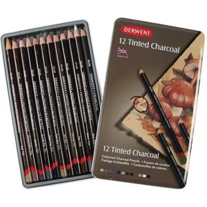 Derwent Metallic Box Coloured Charcoal Pencil 12 Units
