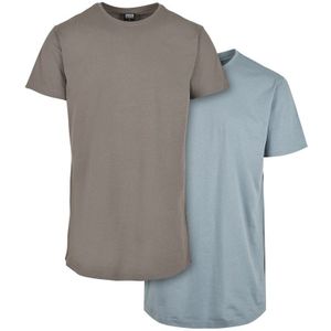 Urban Classics Set Of 2 S Pre-pack Shaped Long T-shirt Grijs S Man