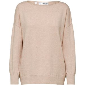 Selected Linika Cashmere Sweater Beige XS Vrouw
