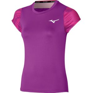 Mizuno Charge Printed Short Sleeve T-shirt Paars S Vrouw