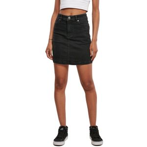 Urban Classics Organic Stretch High Waist Mini Skirt Zwart 30 Vrouw