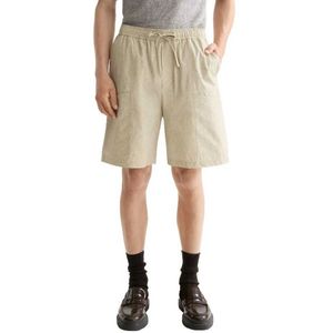 Scotch & Soda Washed Blend Poplin Wide Fit Cargo Shorts