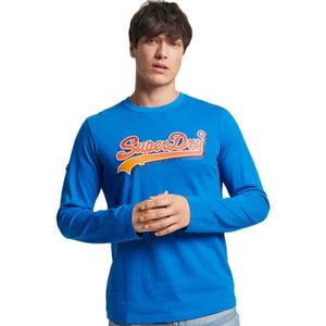 Superdry Vintage Vl Seasonal Long Sleeve T-shirt Blauw S Man