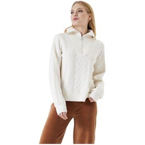 Garcia L30240 Half Zip Sweater Wit 2XL Vrouw