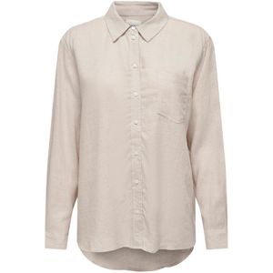 Only Tokyo Long Sleeve Shirt Beige XL Vrouw