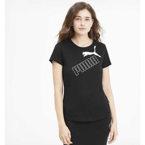 Puma Amplified Graphic Short Sleeve T-shirt Zwart S Vrouw