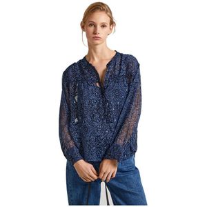 Pepe Jeans Clementine Long Sleeve Blouse Blauw S Vrouw