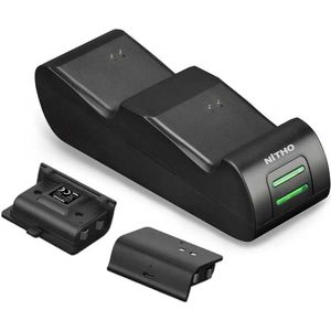 Nitho Dubbele Oplader - Xbox One Controllers - Zwart
