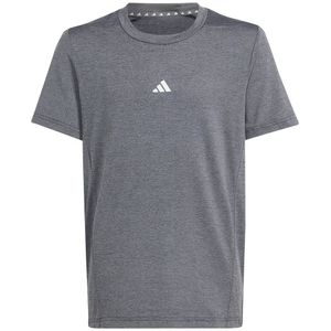 Adidas Heather Short Sleeve T-shirt Grijs 13-14 Years Jongen