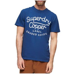 Superdry Copper Label Script Short Sleeve T-shirt Blauw 3XL Man