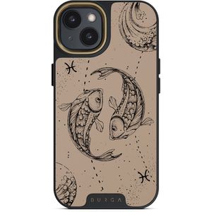 Pisces - iPhone 14 Hoesje, Elite Dark (MagSafe) / Gold / Beige