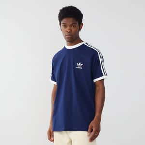 adidas  Tee Shirt 3 Stripes Marineblauw/wit Heren