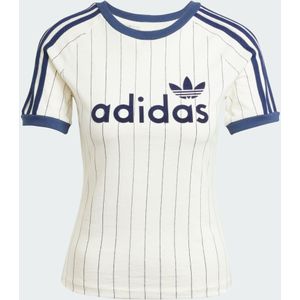 adidas  Tee Shirt Slim Jersey Beige/zwart Dames