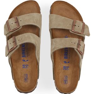 Slippers Schoenen Birkenstock Arizona Suede Taupe  Grijs  Dames